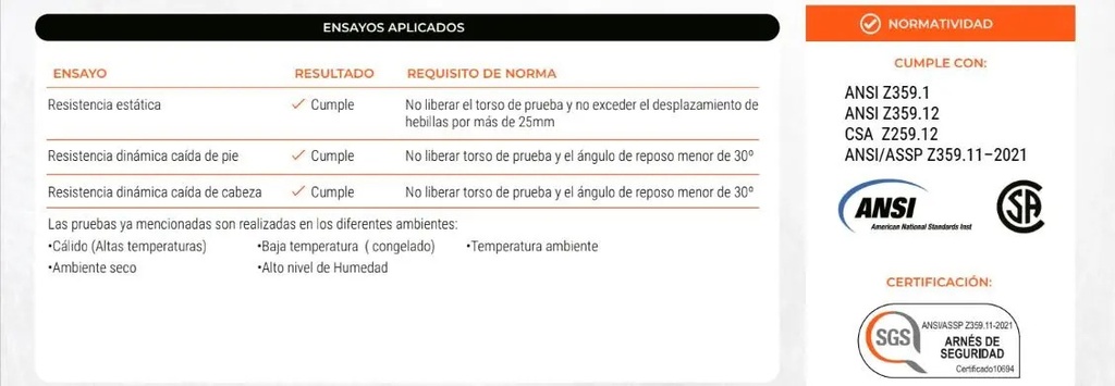 Arnes En X 4 Argollas Ref: In-8004 Insafe